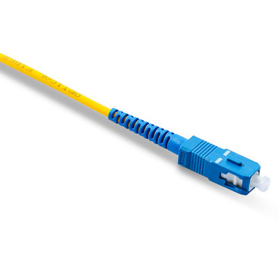 Yellow Fiber Optic Pigtail UPC With Simplex Cable LC-LC 30M